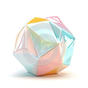 dodecahedron exudes a playful elegance with its translucent pastel tones photo
