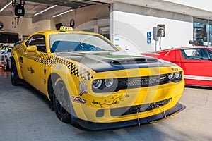 Dodge Challenger SRT Demon. on display during Galpin car show