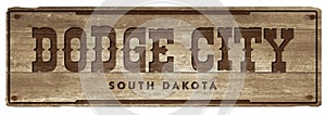 Dodge City South Dakota Town Limit Sign photo