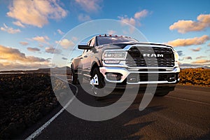 Dodge Ram 2500 on a mountain road