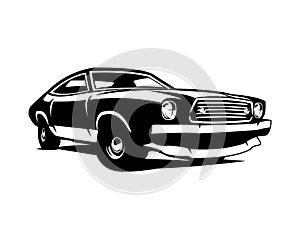 Dodge super bee car Vector Art Illustration 1969 Isolated for logo, badge, emblem, icon, design sticker, photo