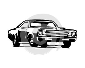 dodge super bee 1969. vector illustration premium. side view with style. photo