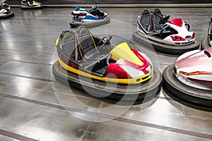 Dodgem Cars on a Fun Fair Amusement Ride