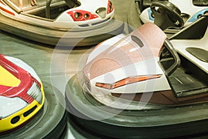 Dodgem Cars on a Fun Fair Amusement Ride