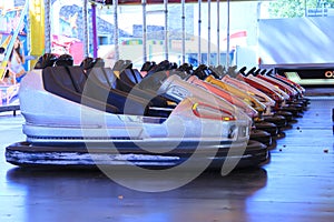 Dodgem cars in a row