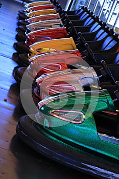 Dodgem cars in a row