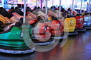 Dodgem cars in a row photo