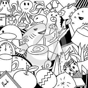 this is a dodle drawing style