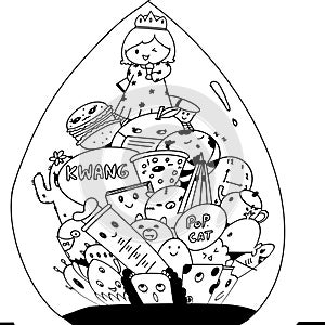 this is a dodle drawing style