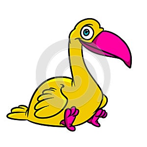 Dodo bird animal character cartoon illustration