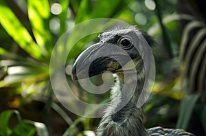 Dodo bird in lush foliage
