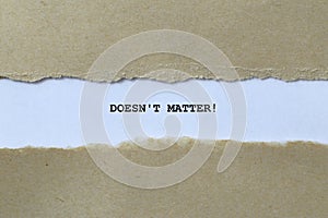 doesn\'t matter on white paper