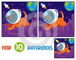 Dof astronaut find 10 differences