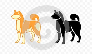 Dog akita inu breed, animal and pet, graphic design