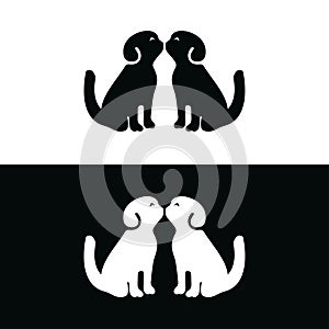 Dog animal vector logo design