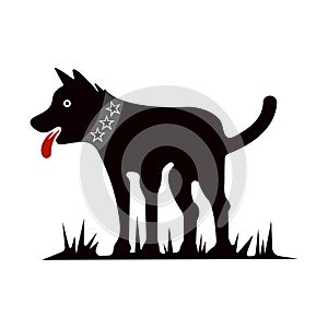 Dog animal vector logo design