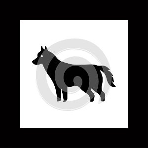 Dog animal vector logo design