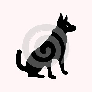 Dog animal vector logo design