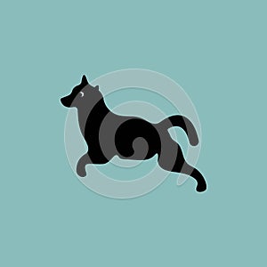 Dog animal vector logo design
