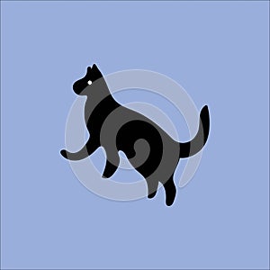 Dog animal vector logo design