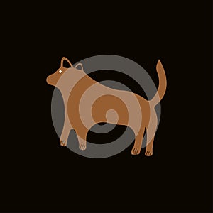 Dog animal vector logo design