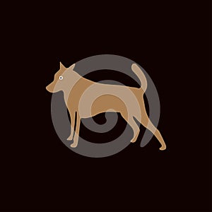 Dog animal vector logo design