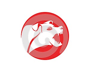 Dog animals logo pets shop template icons app