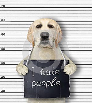 Dog arrested for hating people