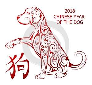 Dog as symbol Chinese New Year 2018