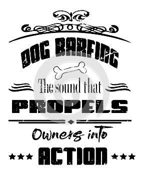 Dog barfing funny quote graphic photo