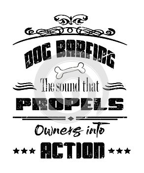 Dog barfing funny typography quote graphic photo