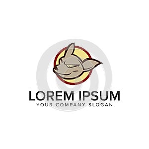 Dog beast logo design concept template. fully editable