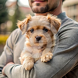 a dog on a beautiful background. ai generate