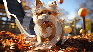 Dog beauty in nature, nice playground