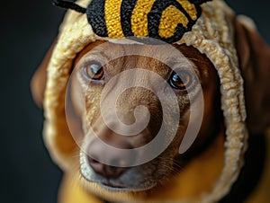 Dog in Bee Costume