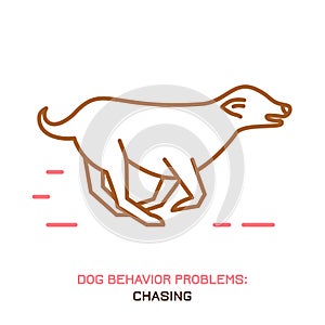 Dog behavior problem icon