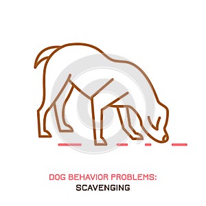 Dog behavior problem icon