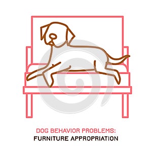 Dog behavior problem icon