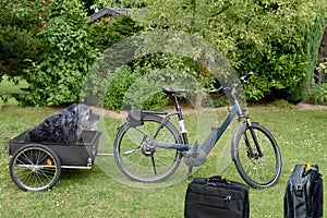 Dog bike trailer