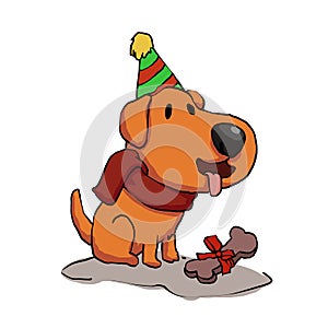 Dog birthday funny cartoon