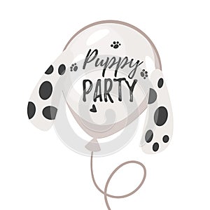 Dog Birthday party greeting card