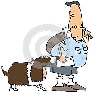 Dog Biting A Mail Man