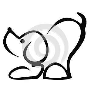 Dog, black silhouette