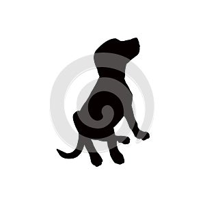 A dog body silhouette vector