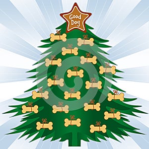 Il cane osso albero di natale 