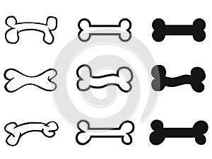 Dog bone icons