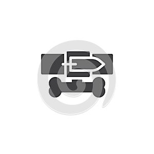 Dog bone Leash vector icon