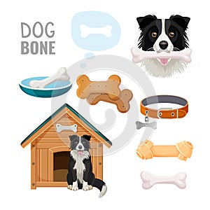 Dog bone promotional poster of zoo market goods