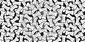 Dog bone seamless pattern vector french bulldog pet food cracker halloween cartoon scarf isolated repeat wallpaper tile background