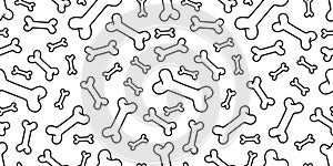 Dog bone seamless pattern vector french bulldog pug isolated Halloween background wallpaper white